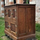 Storage unit, vintage icebox unit, wooden and zinc fridge unit, bar