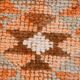 Brunt Orange Turkish Vintage Runner Rug, 85x388Cm
