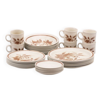 Vintage tableware service Churchill England - Wild Harvest model - 6 people, 30 pieces - 1970s