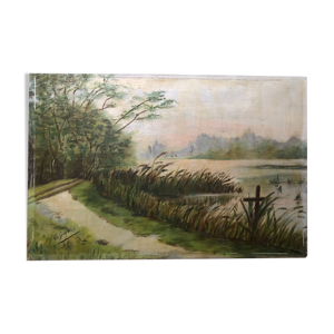 Tableau huile sur toile C. Guyon