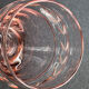 Service for 4 people - Art Deco - Glass or 1/2 pink crystal blown and cut