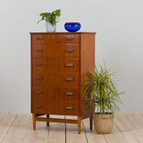Curved front Danish chest of drawers