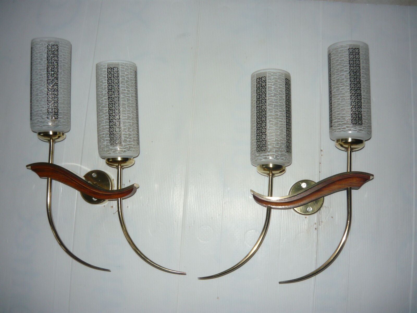 Pair of wall lamps years 50