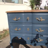 Louis XV-style chest of drawers  in solid cherry.