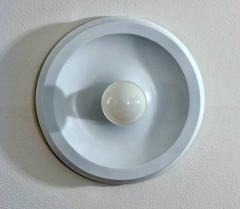 Mid-century aluminum space age disco wall/ceiling light - 1970