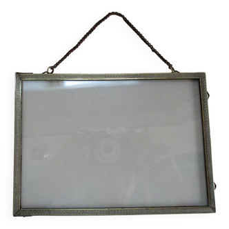 Antique brass frame, double-sided
