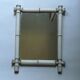 Miroir bambou peint en blanc décoration campagne bohème vintage années 50