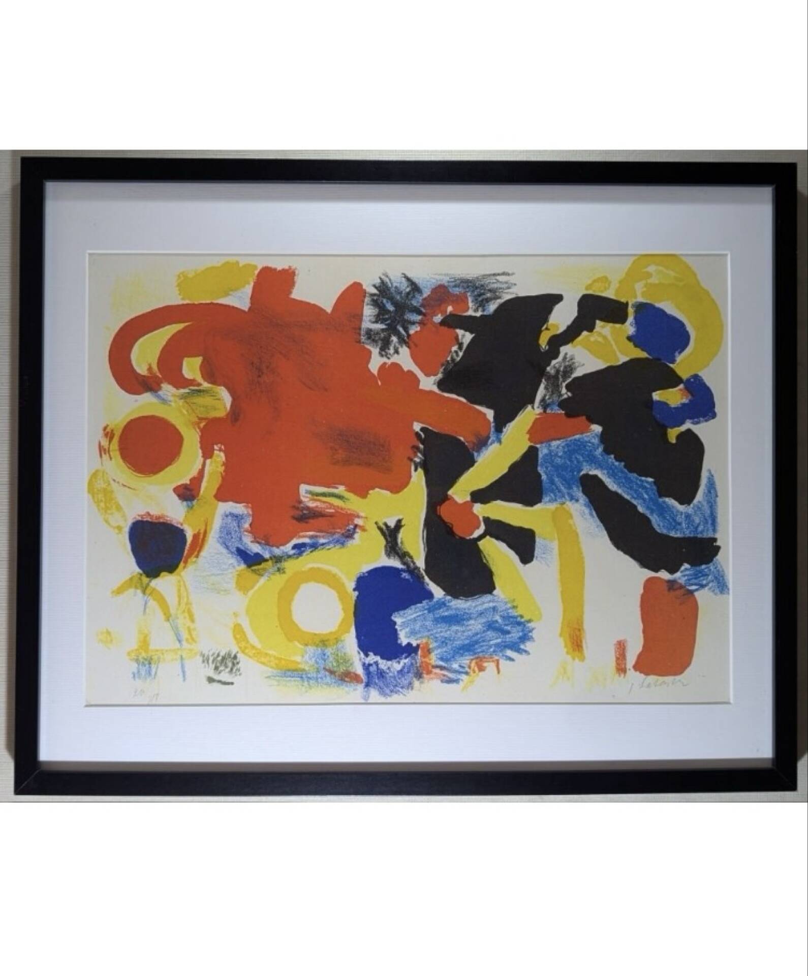 Numbered lithograph 19/20 and signed by Ger Lataster - Circa 1956