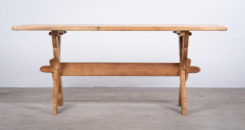 Vintage Oak Dining Table by Henning Kjærnulf, Denmark, 1960s