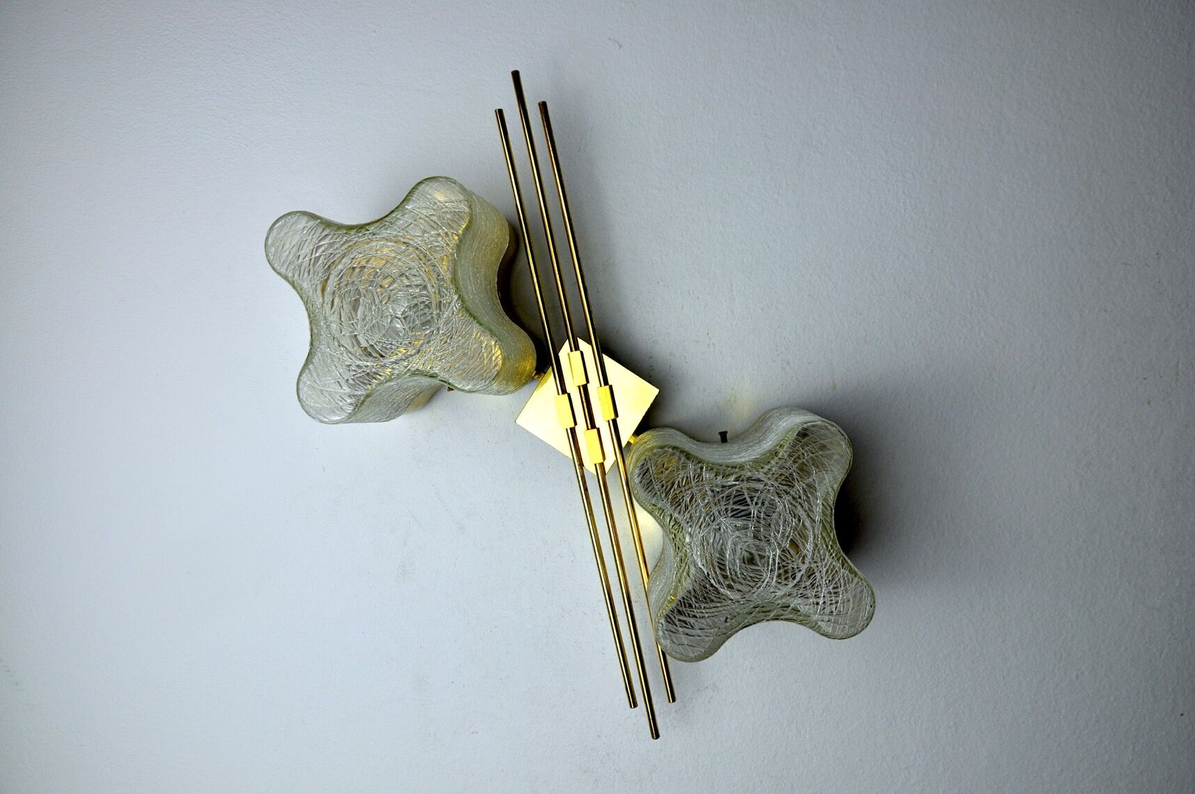 Applique maison Sciolari 2 feux Murano Italie 1970