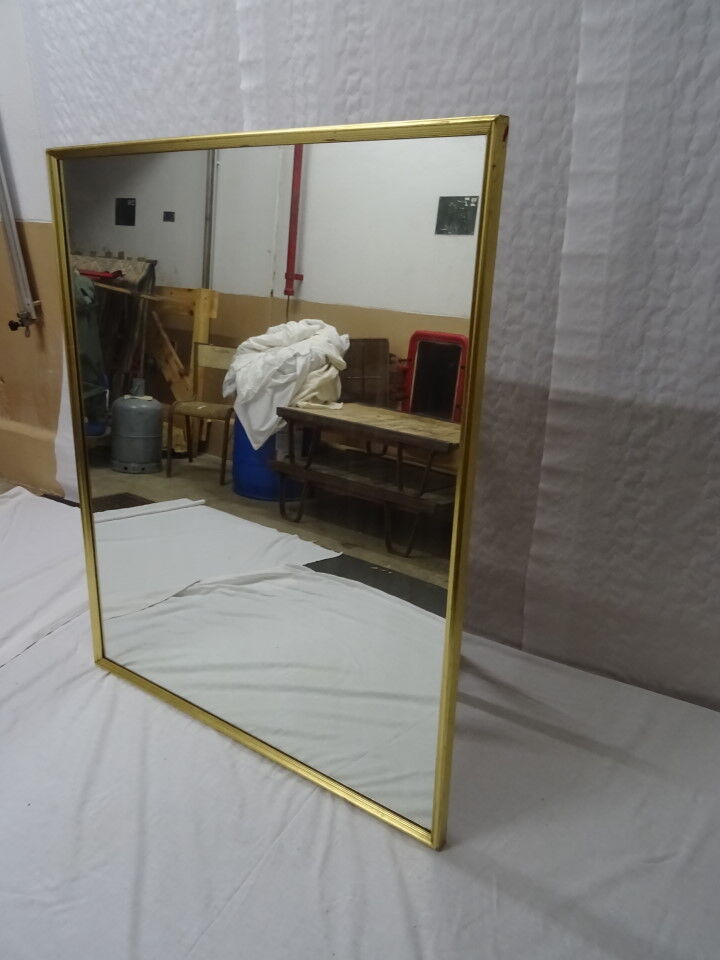 Miroir vintage années 50 bois doré 112 x 134 cm