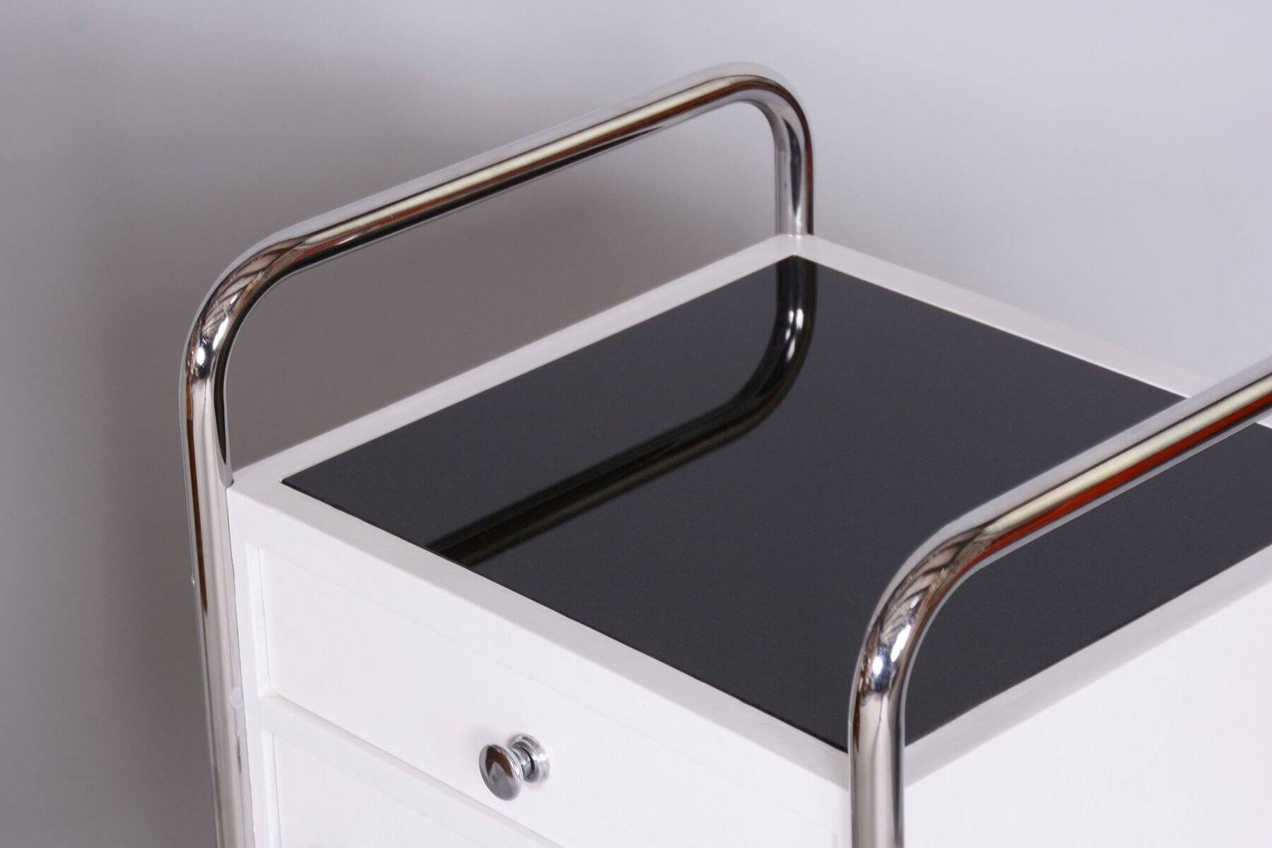 Bauhaus Bedside Tables in Chrome by Vichr, 1930s, Set of 2