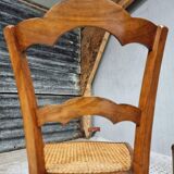 Antique set of chairs walnut with webbing