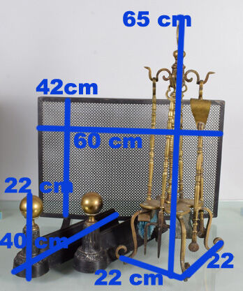 Accessories servant of chemine, chenet, by fire