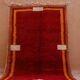 Tapis bordeaux bérbere en laine fait main traditionnelle 250cmx150cm