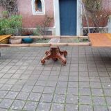 Extensible Napoleon III table in walnut, late 19th century.
