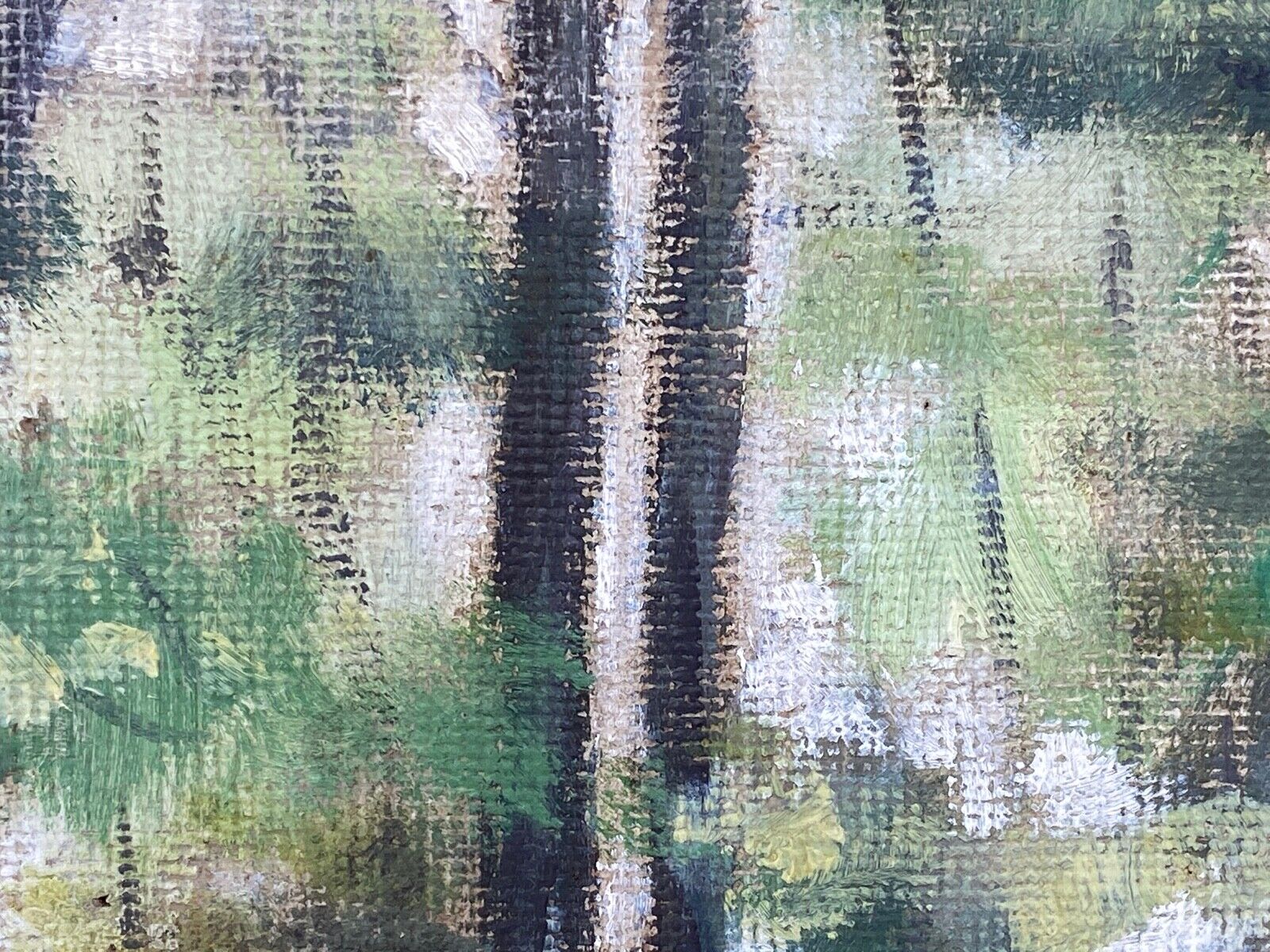 Gouache watercolor on paper by guy riou sous bois 1952 frame ceruse