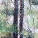 Gouache watercolor on paper by guy riou sous bois 1952 frame ceruse
