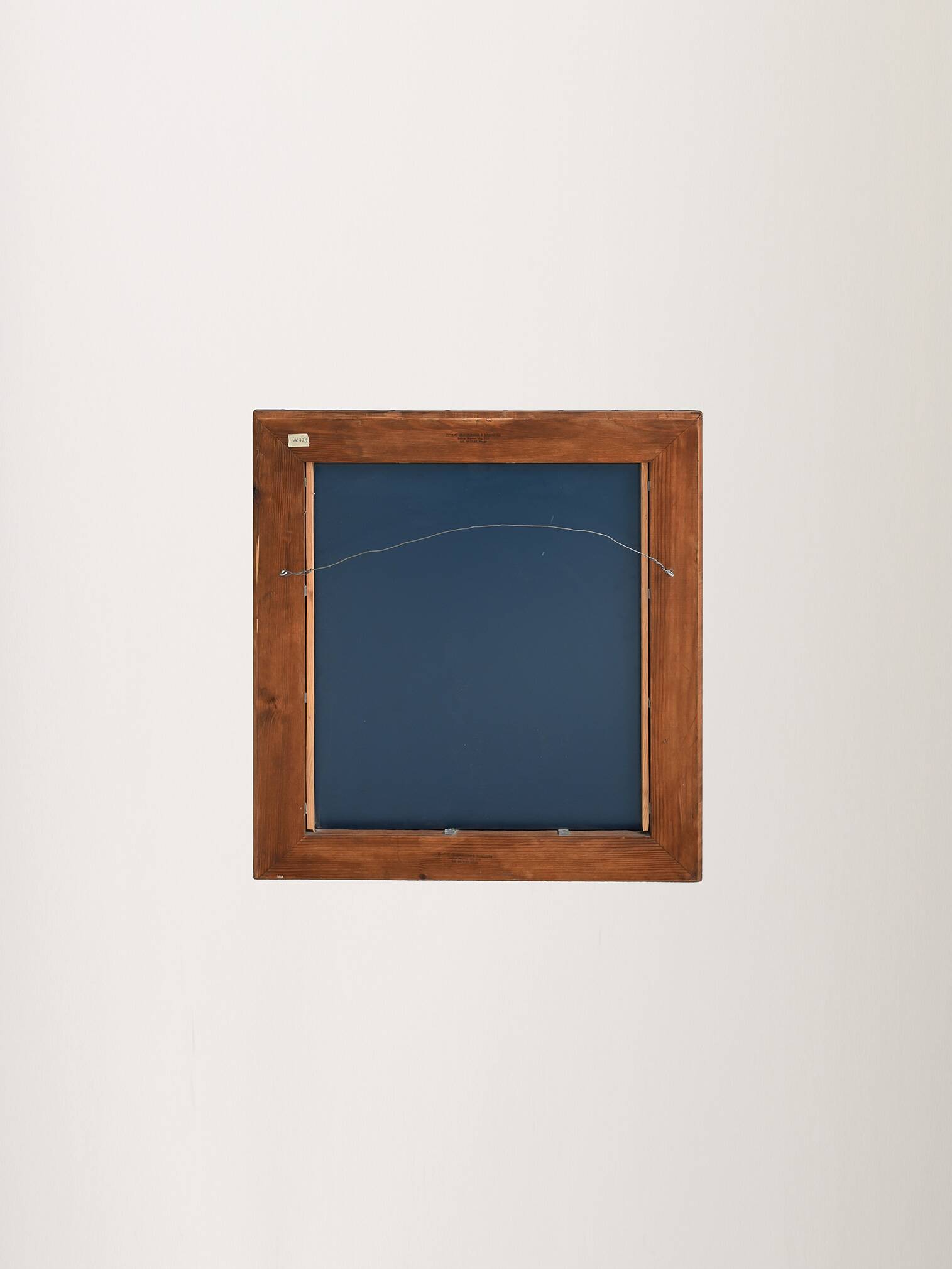 Scandinavian Mirror with light-blue leaded-glass frame