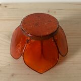 Mother-of-pearl flower candle holder