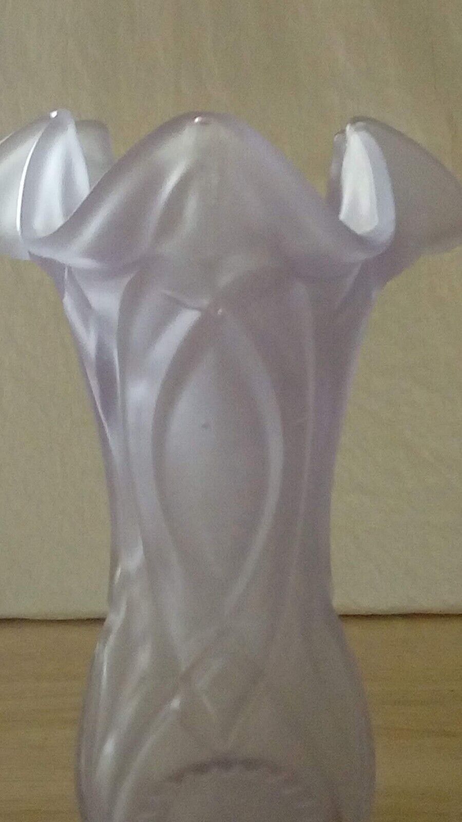 Glass vase mold press frost medallion light parma color