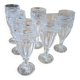 6 flutes in thick chiseled glass