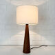 Lampe de table moderniste mid-century en teck, Danemark 1960