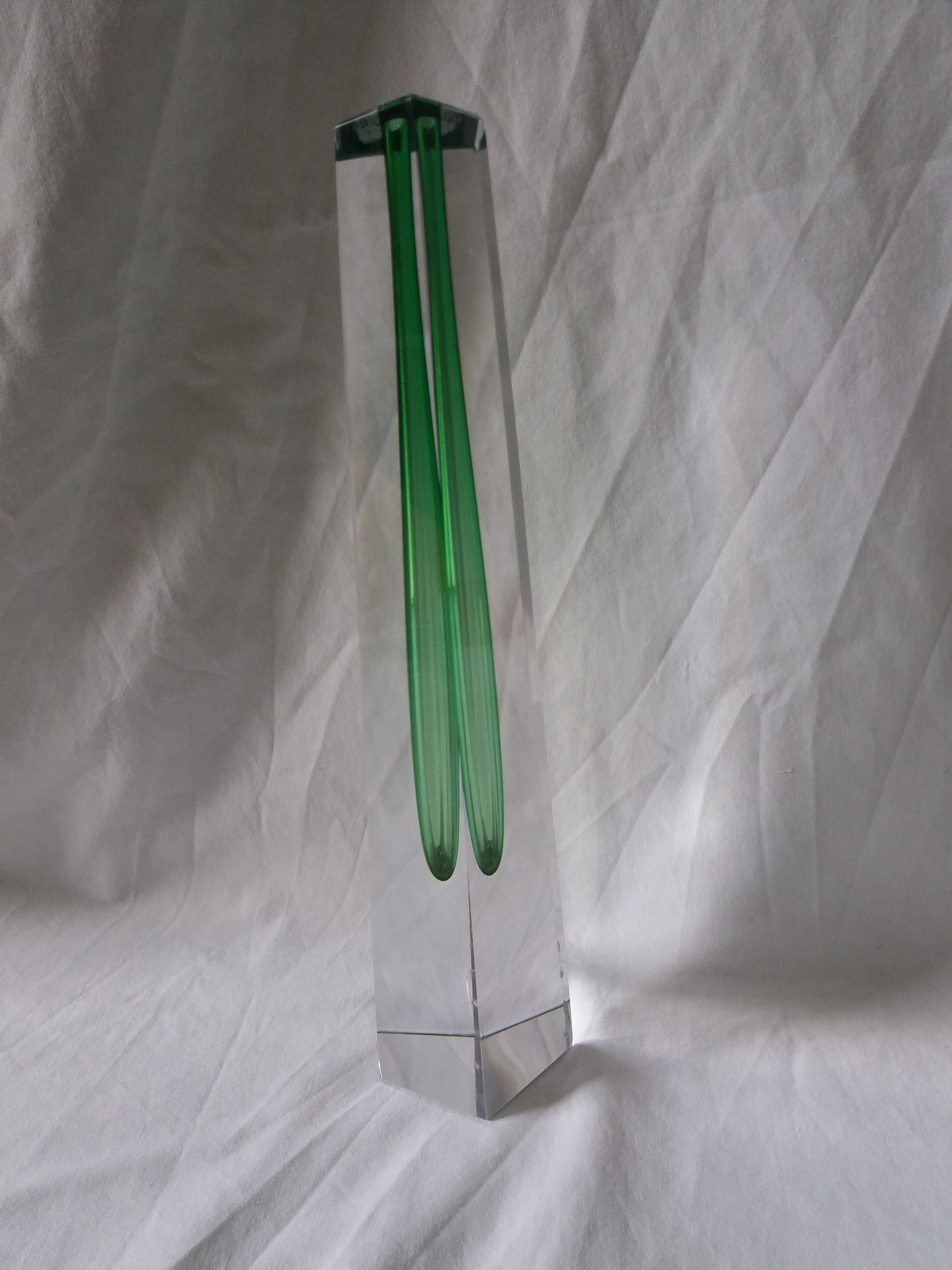 Bohemian crystal soliflore vase