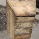 Old vintage grape crate in its poplar wood juice