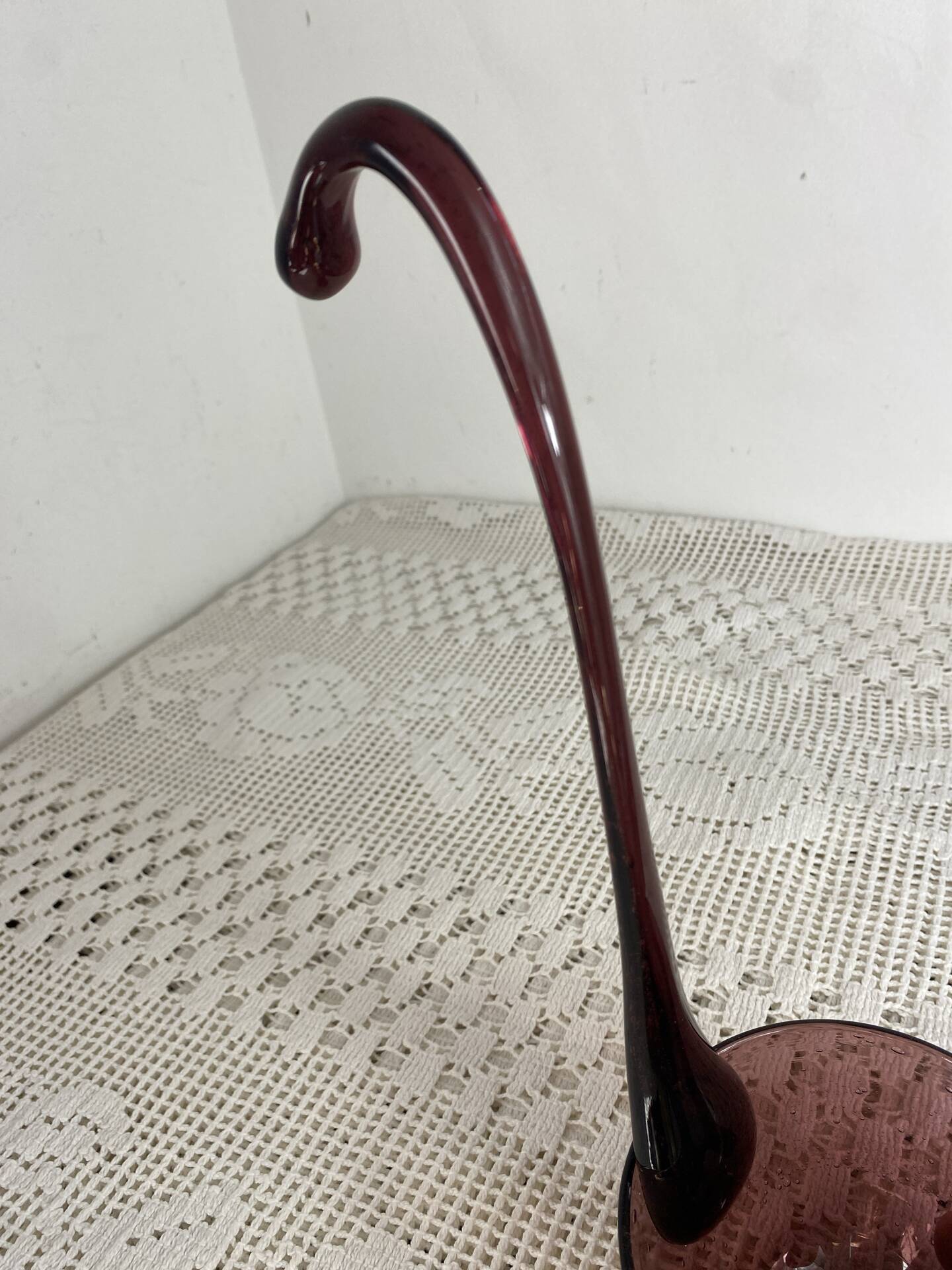 Sangria ladle, in blown and bubbled glass, Biot