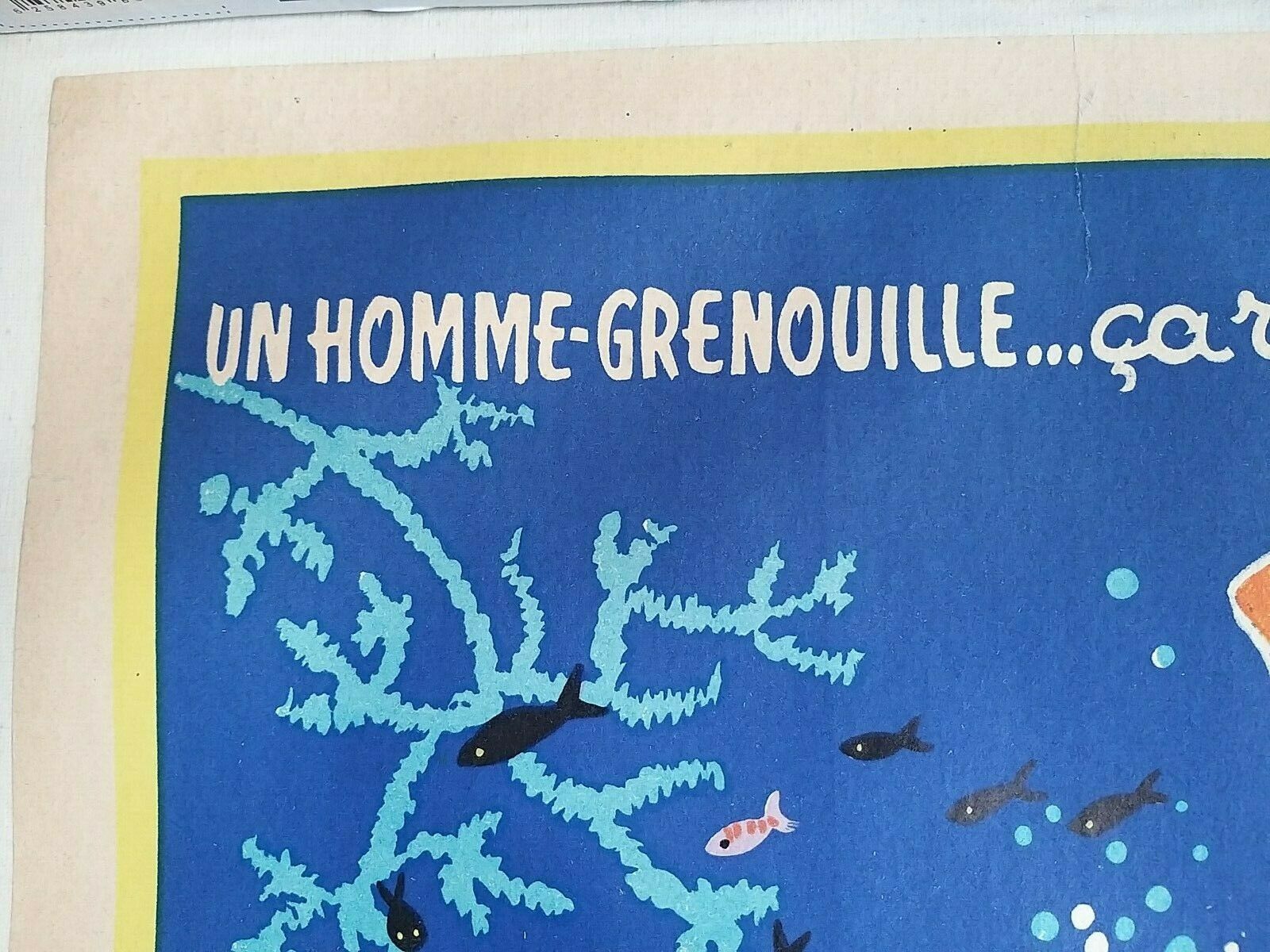 The Frogman, frogman - National Lottery - Old poster/original poster lithograph 1960