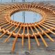 Rattan sun mirror 50 x 50 cm