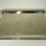 Stainless steel and gold metal tray - 1980s