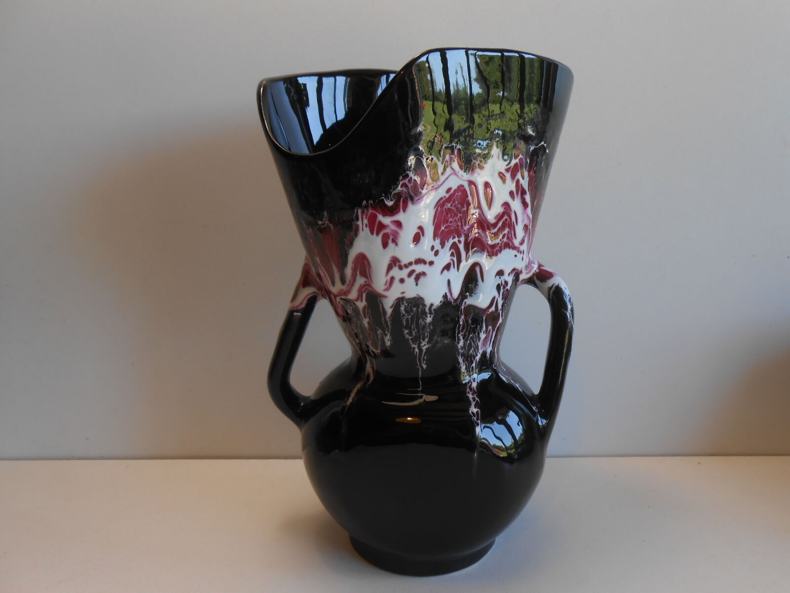 Vase Vallauris design vintage polychrome