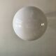 Minimalist chrome and opaline pendant lamp 1950