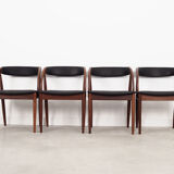 Lot de 4 chaises en teck, design danois, années 1970, Danemark