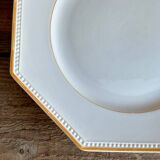 3 Sarreguemines octagonal beaded plates