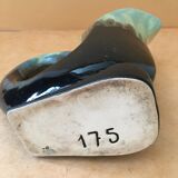 Flared ceramic vase with numbered handle