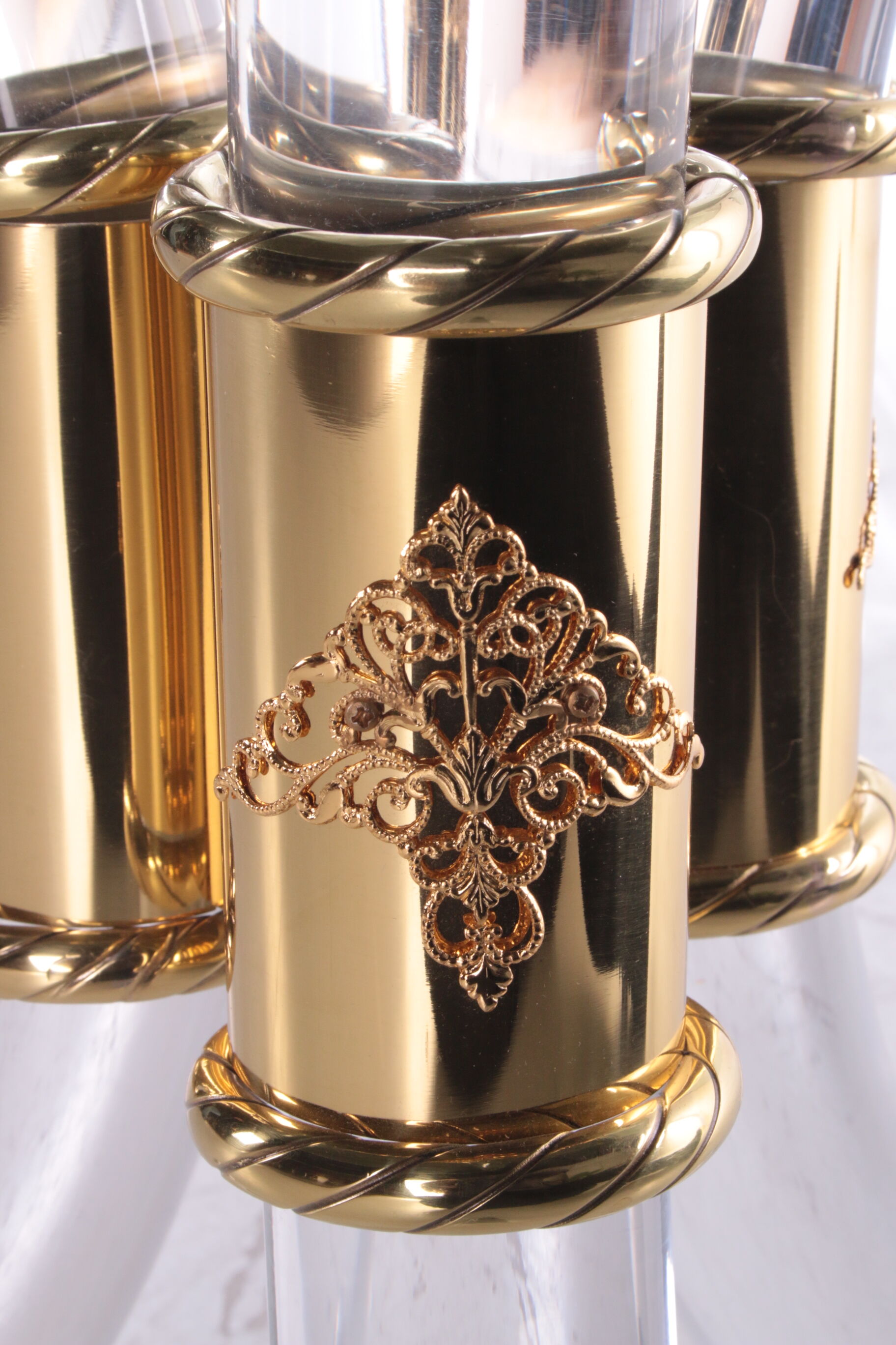 Hollywood regency coffee table with plexiglas side table, 1970 italy