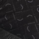 Black leather two-seater sofa. Roche Bobois edition. France, 1980s.