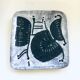 Vintage Brutalist Art Studio Ceramics Square Dish by Amphora Perignem, 1960s