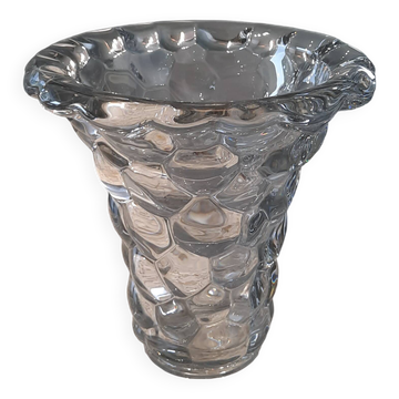 Vase en cristal P Asven Années 70