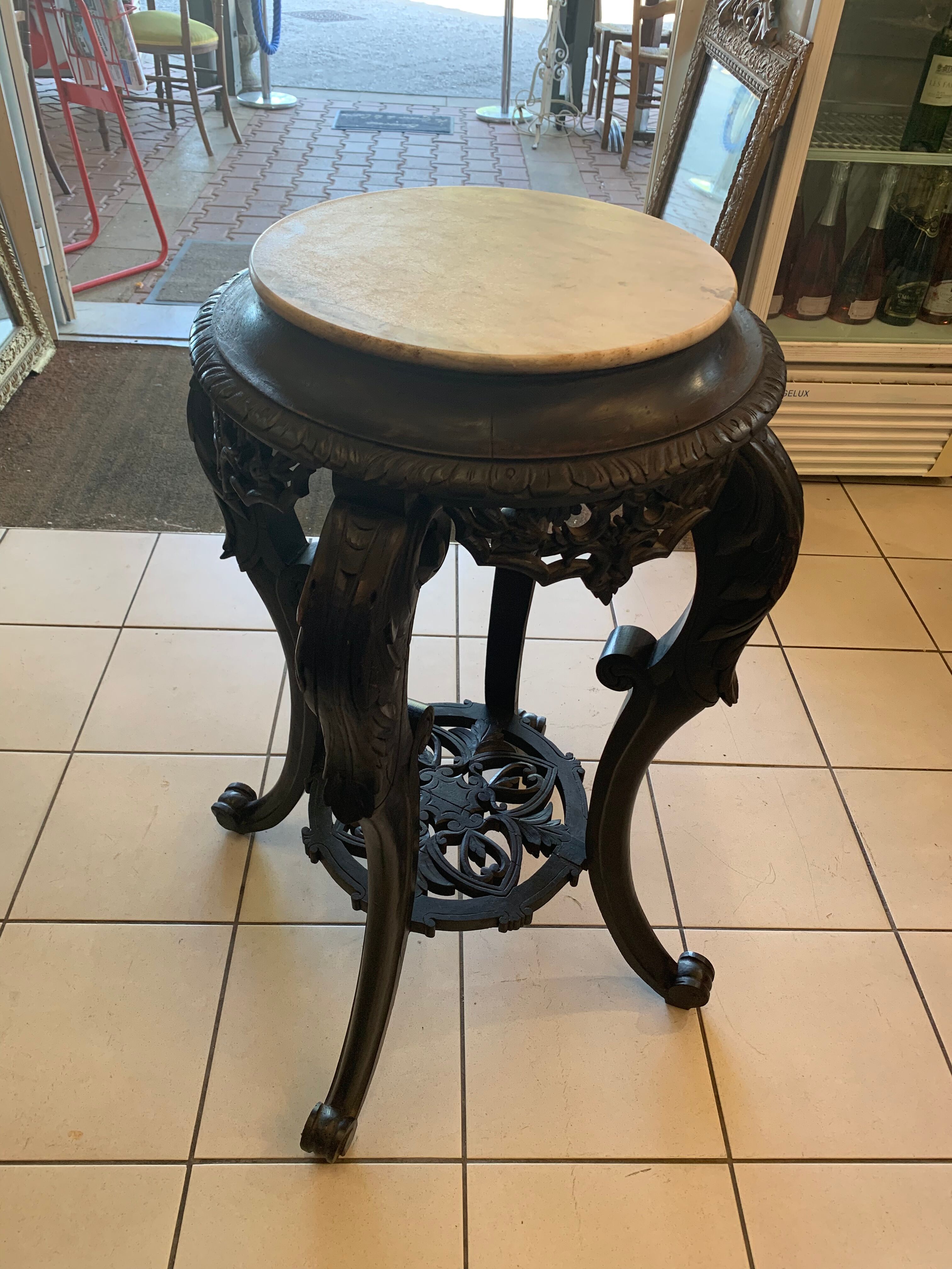 Blackened wooden side table Napoléon III