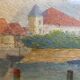 Tableau ancien, Marine, années 40