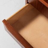 Midcentury Danish chest of 5 drawers in teak 1960s - long drawer handles