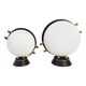 Pair of lamps Maison Arlus Steel Brass Glass 1950