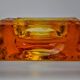 Orange ice cube ashtray by Antonio Imperatore, Murano glass, Italy, 1970