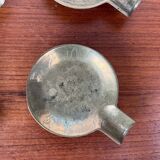 Stackable Austrian brass ashtrays in mid-century style, 1960, set of 5.