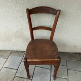 Set of 6 mismatched bistro chairs.