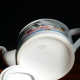 Limoges coffee maker inspired by ancient Egypt in the style of the 80s